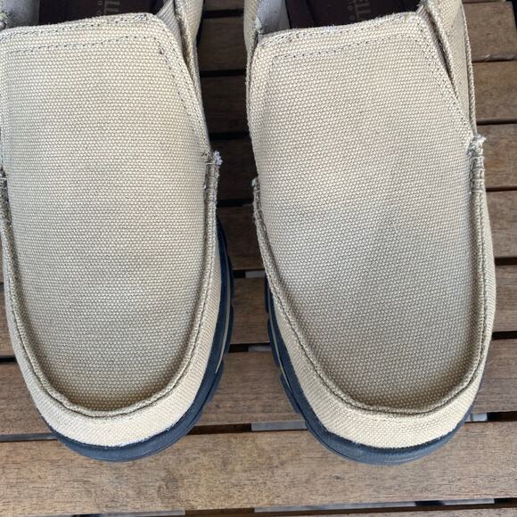 Magellan Outdoors Men’s Beige
 Canvas Slip On Shoe Size 10 NWOB - Picture 2 of 8